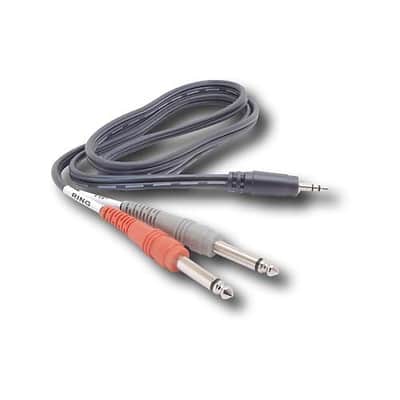 Hosa CMP-159 Stereo Breakout, 3.5 mm TRS to Dual 1/4 in TS, 10-Feet image 2