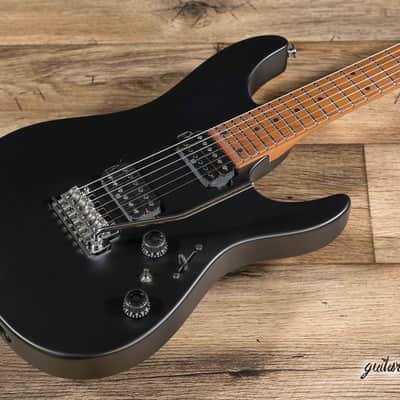 Ibanez AZ2402 Prestige HH Roasted Maple Neck Guitar w/ Case – Black Flat image 8