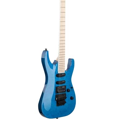 ESP LTD MH203QM Electric Guitar See Thru Blue image 8