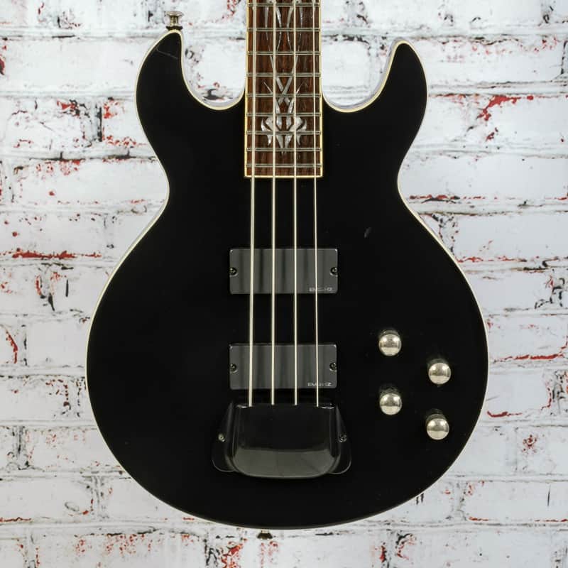Schecter - Devil Tribal - Early 2000s Double-Cut Electric Bass Guitar - w/ Bag, Black - x3911 USED image 1