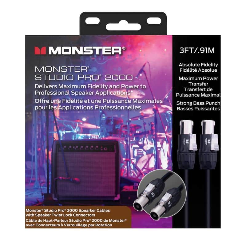 Monster Studio Pro 2000, Speaker 3 ft/0.9m - Speak-On (600507) - Black image 1