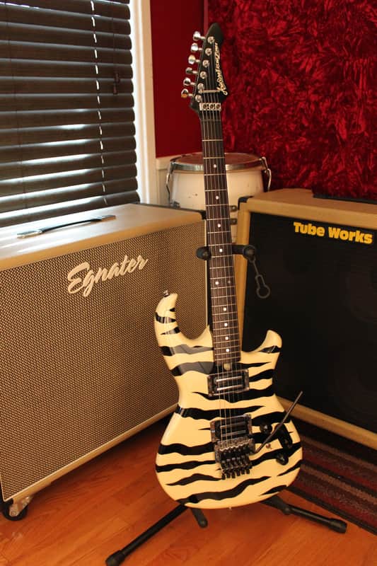 1984 Aria Pro II RS Inazuma V in Zebra Stripe | Reverb