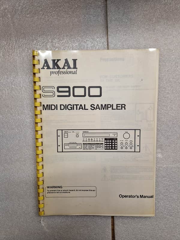 Akai S900 Operator's Manual Original image 1