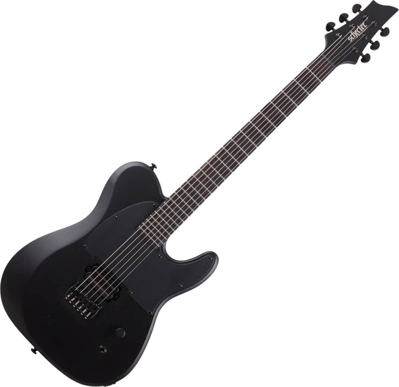 Schecter PT Black Ops guitar in Satin Black Open Pore