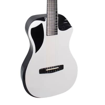 Journey Instruments OF660W1 Carbon Pearl Top Carbon Fiber 6-String Travel Guitar w/Bag & Pickup image 3