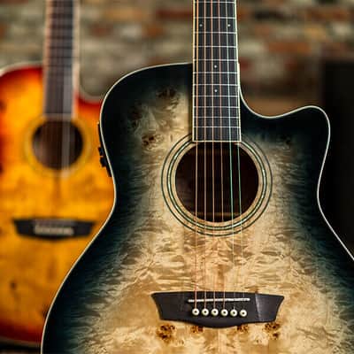 Washburn DFBACEB Deep Forest Burl ACE Grand Auditorium 6-String RH Acoustic Electric Guitar image 9