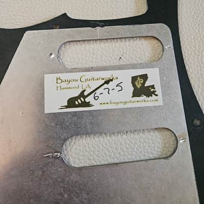 Fender Stratocaster Aged Relic 3 ply Pickguard Black image 7