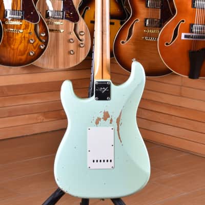 Fender Custom Shop Stratocaster 1958 Relic Super Faded Aged Surf Green image 11