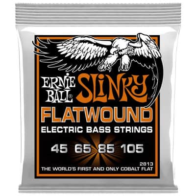 ERNIE BALL 2813 Slinky Flatwound Bass 45-105 Kobalt. Saiten für 4-String E-Bass image 1