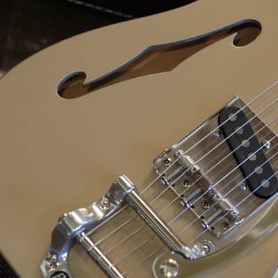 2022 K-Line Truxton Deluxe Thinline w/ Bigsby TV Jones Electric Guitar Gold Mist + OHSC image 3