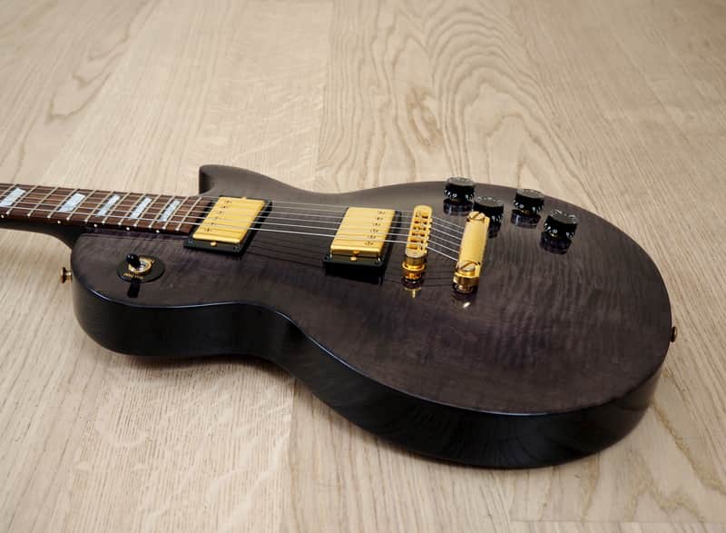 2004 Gibson Les Paul Studio Premium Plus AAA Top Trans Black Gold