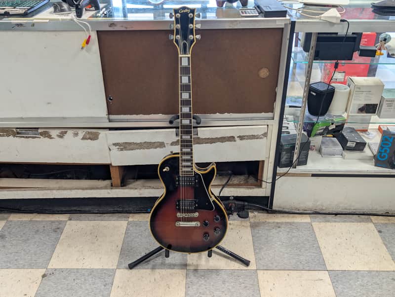 Cortez Les Paul Style Electric Guitar - Vintage Sunburst, Lawsuit Era Copy, Block Inlays image 1