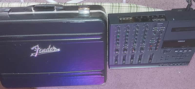 Yamaha MT4X 4 track cassette recorder w/Fender case image 1