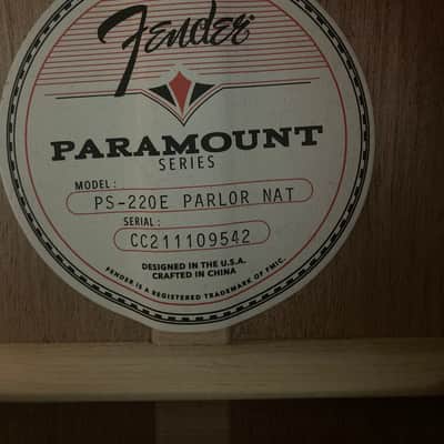 Fender PS-220E Parlor Nautural Guitar image 7