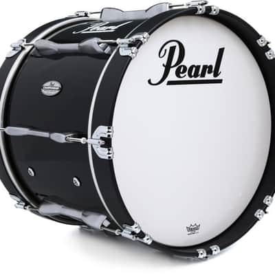 Pearl Championship Maple Marching Bass Drum - 18 inches x 14 inch Midnight Black image 2