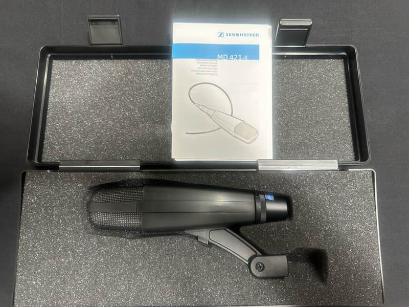 Sennheiser MD 421-U Cardioid Dynamic Microphone 1960s - 1990s - Black image 1
