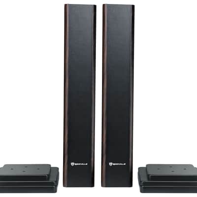 Immagine Rockville ELITE-5D 5.25" Powered Wood Bookshelf Speakers w/Bluetooth+28" Stands - 3