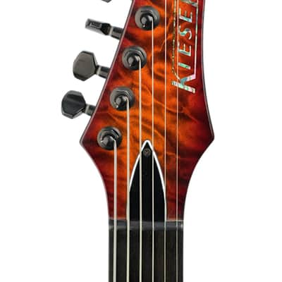 2017 Keisel DC600 Baritone Guitar Sunburst Flame Maple Top #136217 image 5