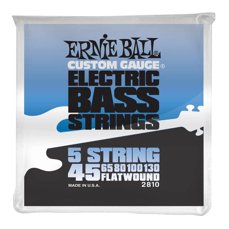 Ernie Ball 2810 Flatwound 5-String Electric Bass Strings (45-130) image 1