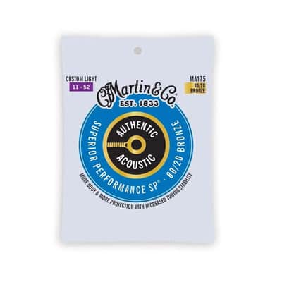 Martin Authentic SP Acoustic Guitar Strings, 80/20, Custom Light, 11-52 - MA175 image 2