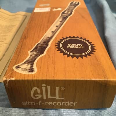 Gill Alto Recorder in F Wood - Like New with Box-  Made in Israel c1975 image 15