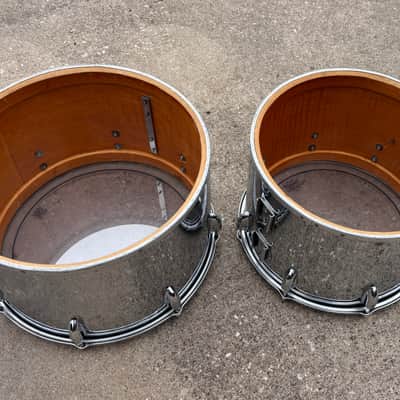 70s Slingerland Chrome 14-16 Concert Tom Set image 9