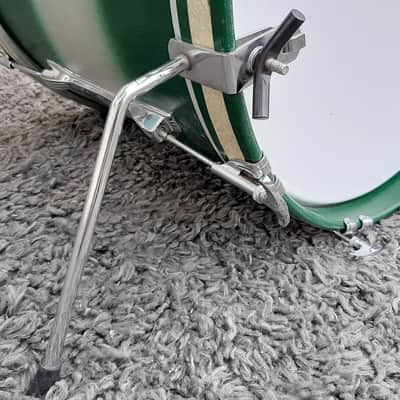1990's Ludwig Green/Silver Duco 2PC Mach Lug Drum Set (20"x14" BD + 14"x12" FT) image 12