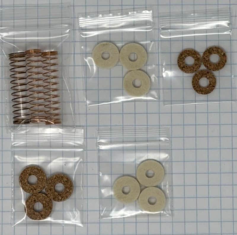 Martin Cornet, Trumpet, & King Liberty Trumpet, Valve Repair Kit - No Valve Guides image 1