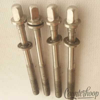 Leedy&Ludwig 4x 2 5/8" Tension T-Rods Floor Tom / Snare Drum Vintage 40s Nickel image 2