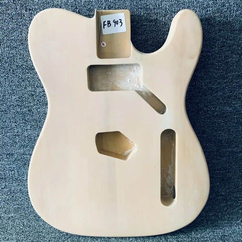 Unfinished Telecaster Style Guitar Body with Wood Cracks image 1