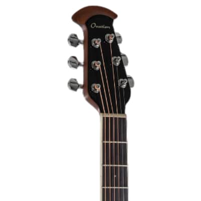 Ovation CS24X-7C Celebrity Series Traditional Plus Mid-Depth Acoustic-Electric Guitar Cognac Burst image 22