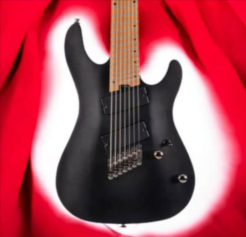 Cort KX307 7-String Multi-Scale Electric guitar- Open Pore Black image 1