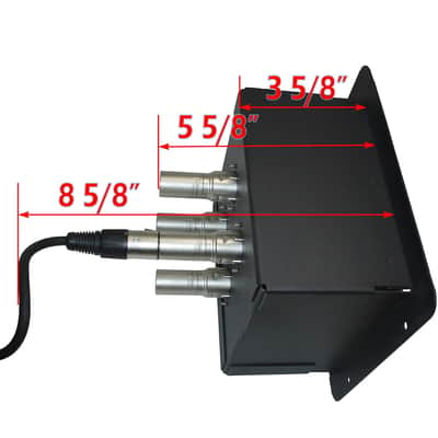 Recessed Floor Stage Box With 4 Xlr Female To Male Passthrough Jacks image 6