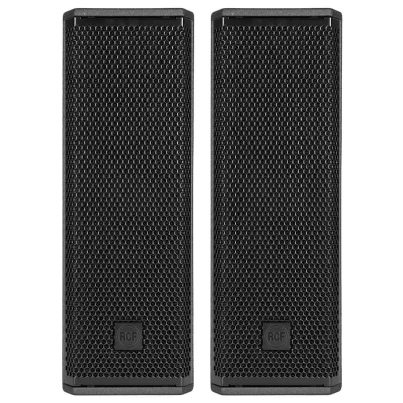 RCF NXL 14-A Dual 6" 2-Way Point Source Column Powered Speaker Black Pair image 1