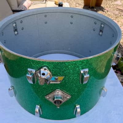 Ludwig Superclassic 14x22" Bass Drum 1970s - Green Sparkle image 8