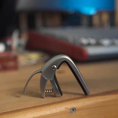 High-end Pro Guitar Capo for 6 Strings Acoustic and Electric Guitars with Quick Lock Performance-Silver image 3