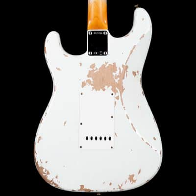 Fender Custom Shop 1961 Stratocaster Heavy Relic Rosewood Board Aged Olympic White R120236 image 5