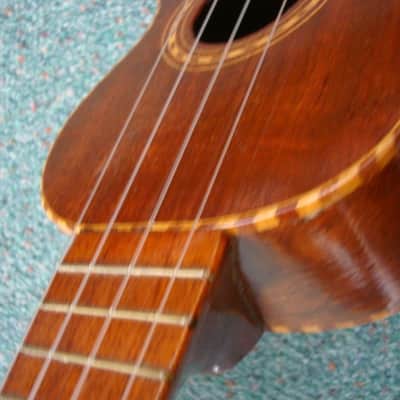 No Name Nunes Style Soprano Ukelele c1920's Solid Koa image 3