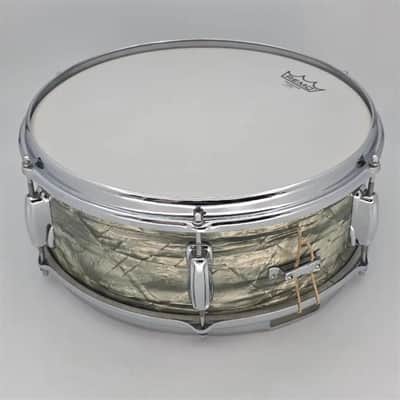 Used Vintage Slingerland Studio 3-Ply 6-Lug Snare Drum 14x5 Blue Onyx - Good image 2