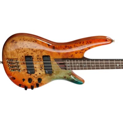 Ibanez SR1600D Premium 4-String Bass w/ Aguilar Pickups - Autumn Sunset Sky image 5