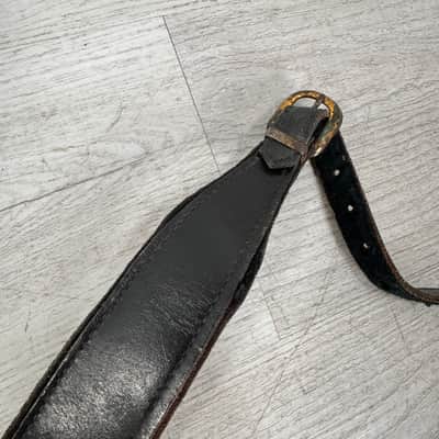 Gretsch Vintage Leather Guitar Strap - Black image 8