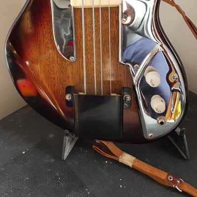Vintage early 1960 Guyatone Hoshino Star Logo Bass Tobacco Burst Short Scale #1950 4 String Japan (MIJ) image 19