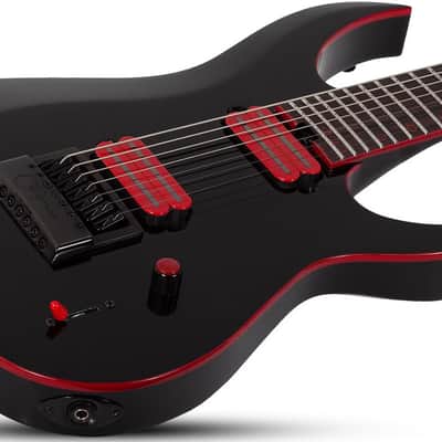 Schecter Sunset-7 ET Red Dawn - Gloss Black (3893) image 13