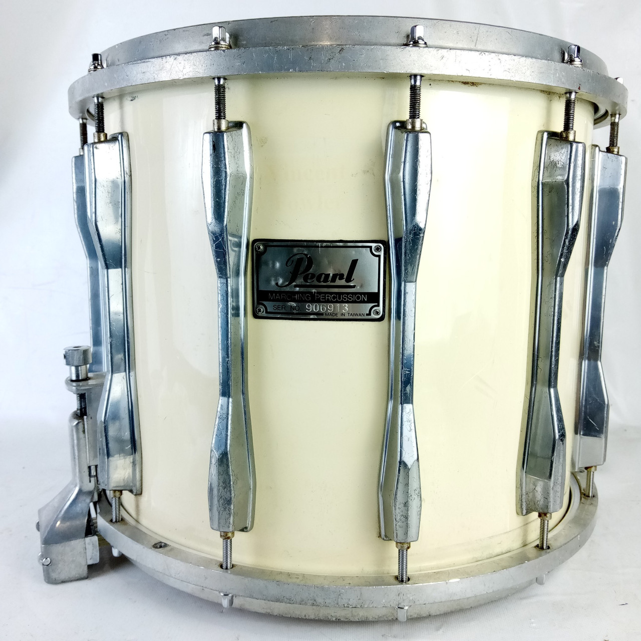 Pearl 12x14"Marching Percussion Snare Drum White 12-Lug High-Tension Die-Cast — main photograph
