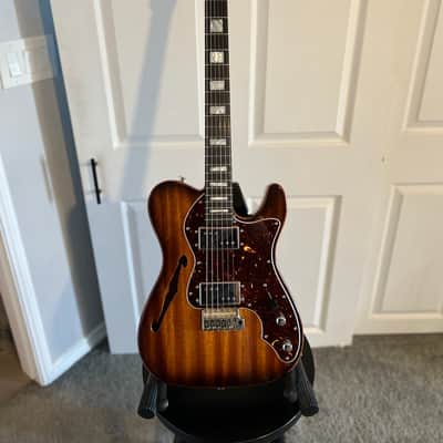 Warmoth (Fender) Telecaster Thinline Deluxe 2021 - Mahogany Gloss image 2