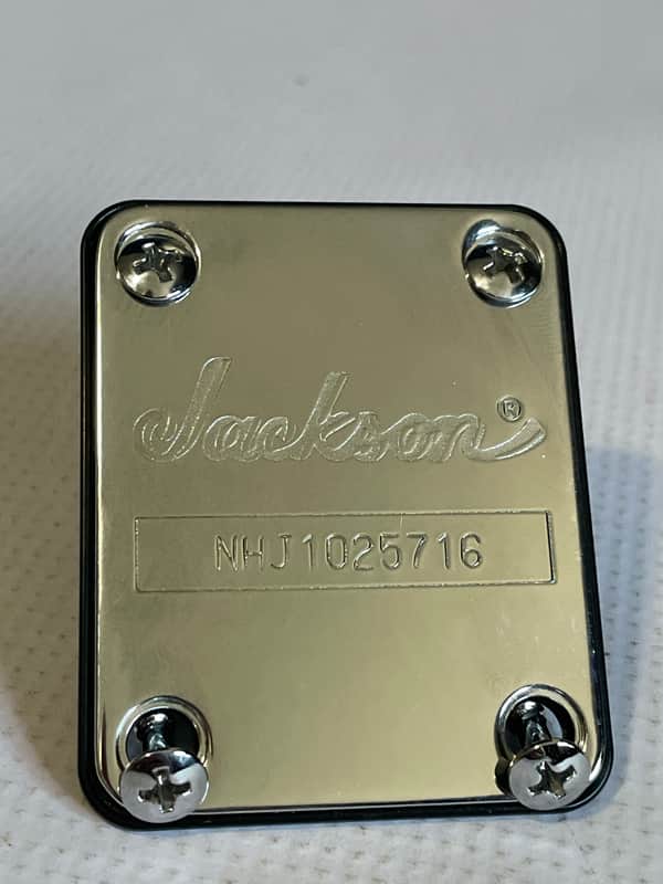 2000's India Jackson JS30 JS Series Dinky Guitar Factory Chrome Neckplate & Screws image 1