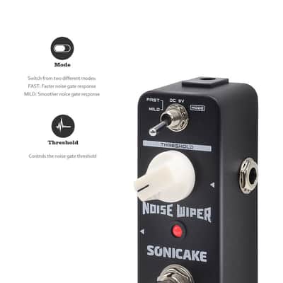SONICAKE Noise Gate Effects Pedal Guitar Pedal Suppressor Noise Wiper Guitar Effects Pedal 2 Modes True Bypass image 2