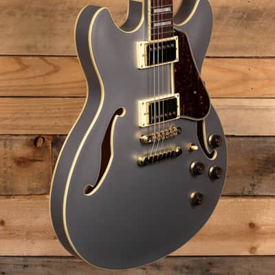Ibanez AS73G Semi-Hollowbody Guitar Moonstone Silver Flat image 2