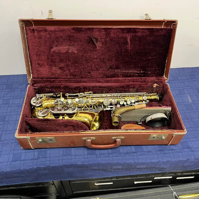 Vintage Martin Busine Alto Sax Saxophone with Original Case Made in the USA for Parts or Repair 1919 image 1