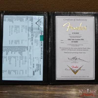 Fender Custom Shop 1962 Telecaster Custom Rosewood Slab Board Hand-Wound Pickups Relic Vintage White image 14